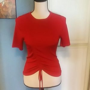 ZARA Drawstring Sweater - Red - M